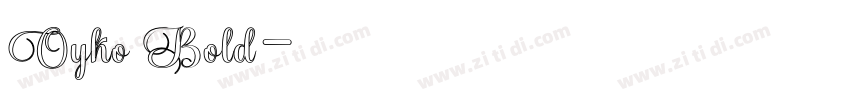 Oyko Bold字体转换